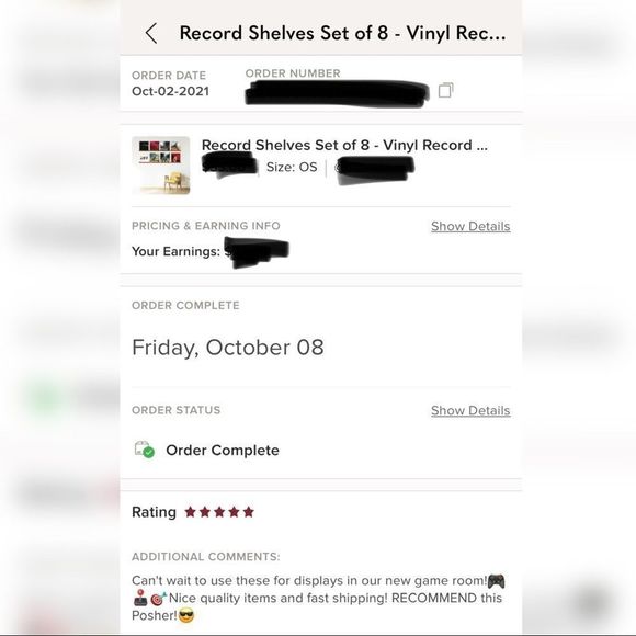 Record Shelves Set of 8 - Vinyl Record Display Shelf - Vintage decor - Picture 7 of 7